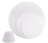 LOPYXBR 16PCS Round Canvas for Painting Mini Circle Canvases 17mm Thick, Round Blank Canvases for Art, Stretched Canvas Board for Oil Paint Wet Water Art Media (15CM, 20CM, 25CM, 30CM)