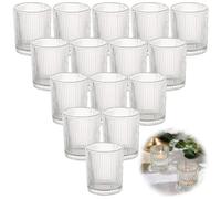 LOPYXBR 20PCS 90ml Glass Tea Light Holders Bulk, Glass Candle Holders | Tealight Holders for Tea Lights, Votive Candle Holder, Clear Tea Light Holders for Wedding, Christmas Decor Birthday Party