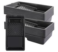 LOPYXBR 20PCS Paint Tray, 4 inch Paint Roller Tray, 288 x 150mm Black Roller Trays for Painting, Plastic Paint Tray and Pad 45mm Depth, 4 inch Paint Tray for Paint, Varnish, Woodstain