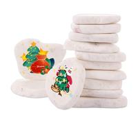 LOPYXBR 20PCS White Pebbles for Painting 5-8cm Rocks for Painting Large Pebbles for Crafts Rock Paintings Kit Irregular Flat White Stones for Paint Arts and Crafts