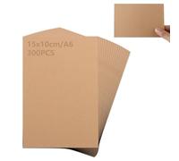 LOPYXBR 300 Sheets Kraft Cards A6, 300GSM Brown Card 4x6 inch Cardstock Paper, Double Sided A6 Kraft Cardstock Blank, Thick Cards for Printer Paper Card Making Drawing Painting Crafting(15x10cm)