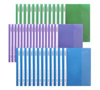 LOPYXBR 36 Packs Project Folders A4 Plastic Presentation Document Files Folders, 31x23CM Plastic Display Folders for Paperwork A4 Office Report Document File Organiser Holder (Blue,Green,Purple)