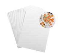 LOPYXBR 50 Sheets Handmade Watercolour Paper A4, 160 GSM Handmade Paper 210 x 297MM Deckled Edge Textured Papers White Cotton Papers for Watercolor A4 for Watercolors, Wedding Invitations, Card, Craft