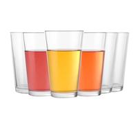 LOPYXBR Beer Pint Glasses Set of 6, 480ML/ 16.9OZ Beer Glasses Drinking, Clear Wide Mouth Glass Tumblers, Dishwasher Safe Glass Cups for Home Restaurant Events & Parties(6PCS, 480ML)