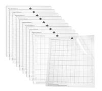 LOPYXBR Clear Cutting Mats for Cricut, 12x12 Inch, 10PCS | Standard Grip, Non-Slip Silhouette Cutting Mat, Craft Mats for Adults, Sewing Quilting and Arts & Crafts Projects