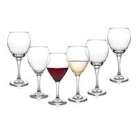 LOPYXBR Red Wine Glasses Set of 6, 340ML/12oz White Wine Glasses, Clear Large Wines Glass Dishwasher Safe Chef and Sommelier Crystal Wines Glass for Home, Parties and Restaurants