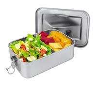 LOPYXBR Stainless Steel Lunch Box, 1400ml Stainless Steel Food Containers, Steels Lunch Box with Compartments, Reusable Metal Food Containers with Lids, Metal Lunch Boxes for Adults Office