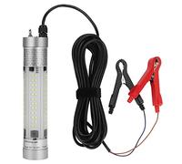 LOQATIDIS 80W Underwater Fishing Light, Ultra-Bright 9600 Lumens Submersible Night Lure Bait Finder Attractor Waterproof Lamp for Dock Boats Kayak, Aluminum Metal 96 LEDs DC 12V-24V 26ft Cord