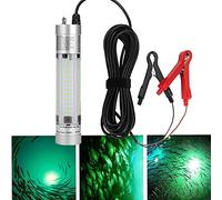 LOQATIDIS 80W Underwater Fishing Light, Ultra-Bright 9600 Lumens Submersible Night Lure Bait Finder Attractor Waterproof Lamp for Dock Boats Kayak, Aluminum Metal 96 LEDs DC 12V-24V 26ft Cord