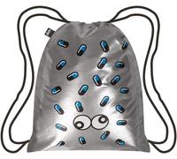 LOQI 10L Drawstring Backpack Gym Bag in Silver LOQI Silver One Size
