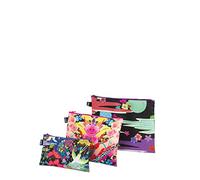 LOQI Artist Shinpei Naito Dancing Birds - Flower Dream Zip Pockets ID Case, 32 cm, Multicolour