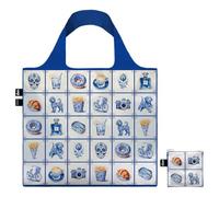 LOQI Delft Funky Recycled Bag, blue, Large