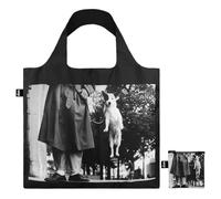 LOQI Elliott Erwitt - Dog Jumping Recycled Bag,Black/White
