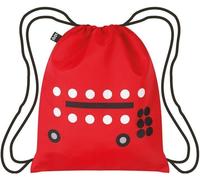 LOQI London Bus Drawstring Backpack in Red LOQI Red One Size