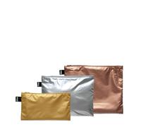 LOQI Metallic Colour Contrast Zip Pocket (Pack of 3)