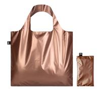 LOQI METALLIC Rose Gold Bag with Mini Zip Pocket