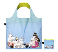 LOQI Moomin Family Collapsible Tote Bag, Large, Multicolor, Water Resistant, Adults, Unisex