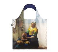 LOQI Museum Johannes Vermeer The Milkmaid and Irma Boom Dna Canvas & Beach Tote Bag, 50 cm, 20 L, Multicolour