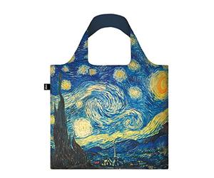 LOQI Museum Vincent Van Gogh the Starry Sky Reusable Shopping Bag,Blue