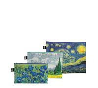 LOQI - VINCENT VAN GOGH Irises, A Wheatfield With Cypresses, The Starry Night Zip Pockets