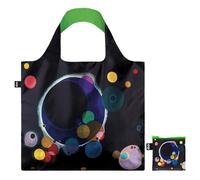 LOQI Wassily Kandinsky Several Circles Neon Recycled Tote Bag, Black