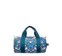 LOQI William Morris Strawberry Thief Neon Recycled Medium Weekender, Blue, Pink, Blue, Pink, Contemporary