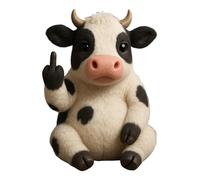Loqifox Middle Finger Stuffed Animal Plush, Highland Cow Emotional Support Plushie, French Bulldog Middle Finger Toy, Soft Stress Relief Desk Decor for Adults, Office Prank Gift (B)