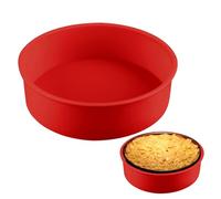 LOQJSS Cheesecake Pan Protector 10‘’ Round Springform Pan Silicone Cheesecake Water Bath Pan Round Cake Pan Baking Mold Preventing Water from Entering the Spring Form Pan(SIZE:10inch/red)