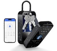 LOQRON Smart Key Lock Box - Advanced Fingerprint Recognition, TTLock Control, Manual Keys, Access Card - Weatherproof, Wall Mounted & Door Hanging for Home, Airbnb, Realtor and Office