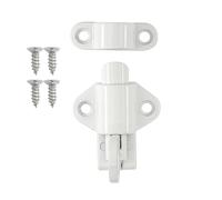 Loquet à ressort.Verrouillage automatique à ressort - Serrure de portail à fermeture automatic avec vis - Anneaux de traction spring bounce Verrou de porte Verrou de sécurité Verrou coulissant black