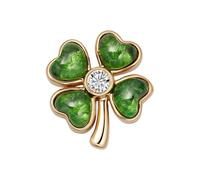 Loquet Four Leaf Clover diamond and tsavorite locket charm - Gold One Size