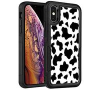 LOQUPE Designed for iPhone X/XS Case, Heavy-Duty Tough Rugged Lightweight Slim Shockproof Protective Case for iPhone X/XS 5.8 Inch,Women Girls,Cute Cow Print