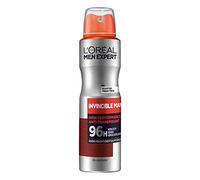 L'Or?al Men Expert Invincible Man Antiperspirant Deodorant Spray with 96H Non-Stop Dry Protection 150 ml (Pack of 6)