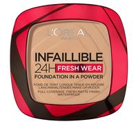 L'Or?al Paris Infallible 24H Fresh Wear Foundation in a Powder, Full-coverage, Longwear, Weightless Smooth Finish, Water-proof and Transfer-proof, 140