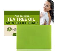 Lor/avey Tea Tree Oil Soap Bar,Antifungal Relief Soap with Natural Tea Tree Oil,Foot Cleanser for Body Odor & Itching,Eco Friendly Body Bar So/ap for All Skin Types,Effective Cleaning,Fresh Scent