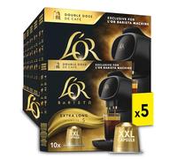 L'OR BARISTA Extra Long XXL Coffee Pods Intensity 5 (5 x 10 Pack, Total 50 Pods)