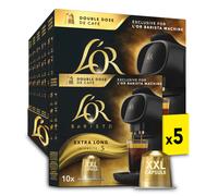 L'OR BARISTA Extra Long XXL Coffee Pods Intensity 5 (5 x 10 Pack, Total 50 Pods)