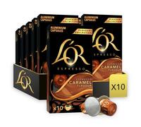 L'OR Espresso Caramel Flavour Coffee Pods X10 (Pack of 10, Total 100 Capsules) (100, Caramel)