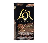 L'OR Espresso Chocolate Flavour Coffee Pods X10 (Pack of 10, Total 100 Capsules)