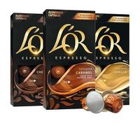 L'OR Espresso Chocolate, Vanilla and Caramel Flavour Coffee Pods X 9 (Pack of 9, Total 90 Capsules)