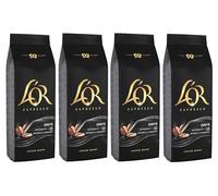 L'OR Espresso Coffee Beans Onyx (2kg, Intensity 12/12, 100% Arabica Dark Roast Coffee, UTZ Certified), 4 x 500g