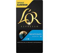 L'OR Espresso Coffee Decaffeinato Intensity 6 - Compatible with Nespresso® Aluminium Coffee Capsules - 10 Packs of 10 Capsules (100 Drinks)
