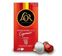 L'OR - Espresso Coffee - Maranello - Limited Edition - Intensity 10 - Dark Roasted - 10 Aluminum Capsules Compatible with Nespresso Original Machine (Pack of 1)