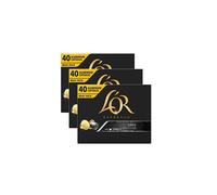 L'Or Espresso Coffee Onyx Intensity 12 - Nespresso* Compatible Aluminium Coffee Capsules - 3 Packs of 40 Capsules (120 Drinks)