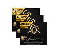 L'Or Espresso Coffee Ristretto Intensity 11 - Nespresso* Compatible Aluminium Coffee Capsules - 3 Packs of 40 Capsules (120 Drinks)