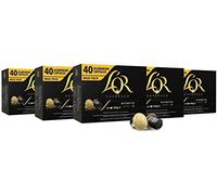 L'OR Espresso Coffee Ristretto Intensity 11 - Nespresso®* Compatible Aluminium Coffee Capsules - 5 Packs of 40 Capsules (200 Drinks)