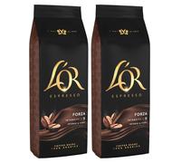 L'OR Espresso Forza Whole Coffee Beans 500g (Pack of 2, Total 1kg)