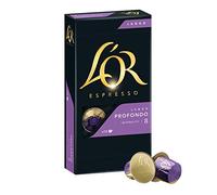 L'Or Espresso l'or Espresso Cafe Lungo profondo - Intensity 8 - 50 Capsules Aluminum Compatible with nespresso Machines * (Set of 5x10 Capsules)