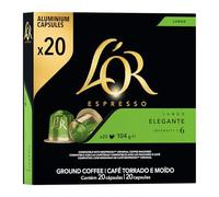 L'OR Espresso Lungo Elegante, Aluminium Coffee Capsules, Intensity 6, 20 Capsules