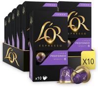 L'OR Espresso Lungo Profondo Coffee 100 Pods Intensity 8 (Pack of 10),
